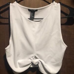 white Forever 21 crop top